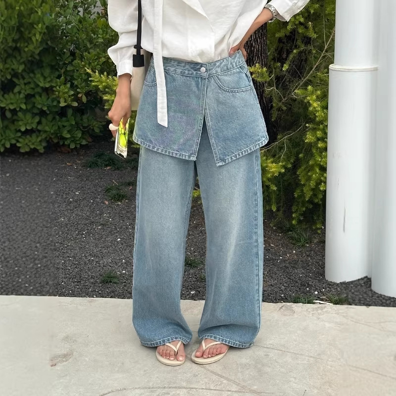 Clearance Sale, No Returns or Exchanges: Lemon Green Tea 2026 Spring/Summer Korean-Style Simple Versatile Slim-Fit Straight-Leg Jeans (with Back Flap) Clearance Sale, No Returns or Exchanges: Lemon Green Tea 2026 Spring/Summer Korean-Style Simple Versatile Slim-Fit Straight-Leg Jeans (with Back Flap)