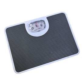 简约灰色pu面防滑浴室秤机械体重秤弹簧称重健康秤人体秤130kg