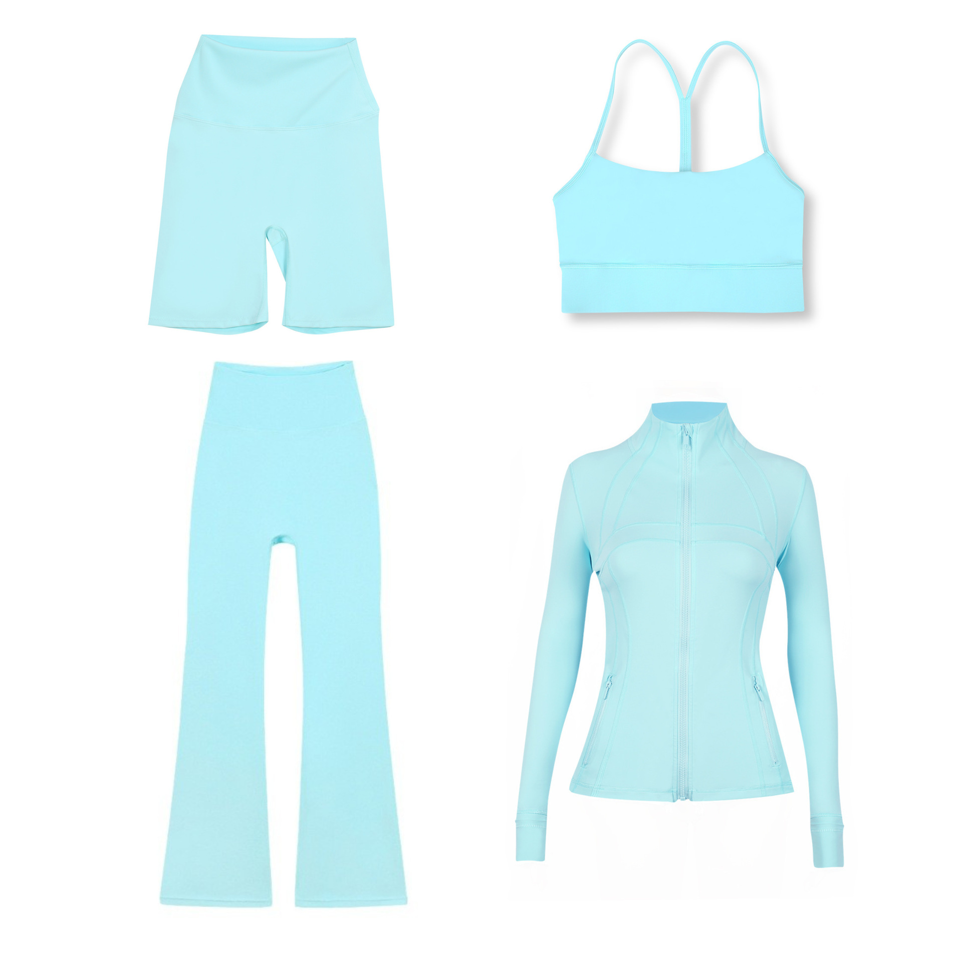 Dames sportjas en flare broek active set vierdelig_voghion.com