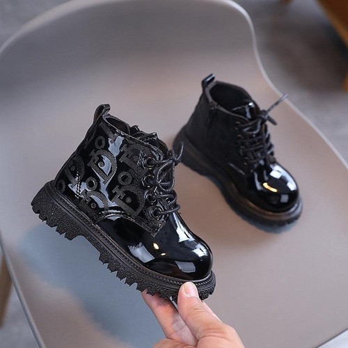 Children's Boots Baby 1-6 Years Old Leather Boots Spring and Autumn Boys Martin Boots Girls Fleece Short Boots Girls Short Boots