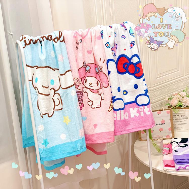 Korean Style Cartoon Bath Towel Absorbent Cotton Bath Towel Children's Adult Bath Towel Beach Large Towel Covering Towel Blanket Towel