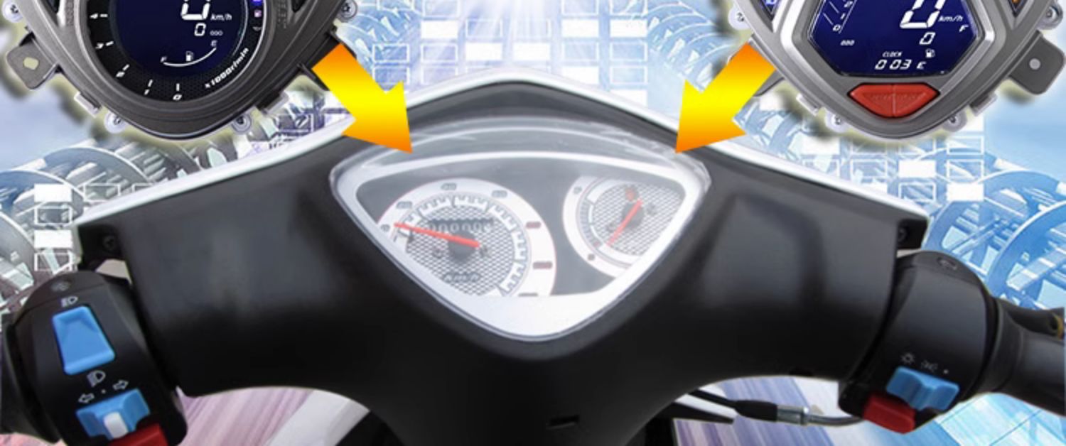 Yamaha 100RSZ LCD instrument, universal electronic meter for Ghost Fire first and second generation, motorcycle modification instrument