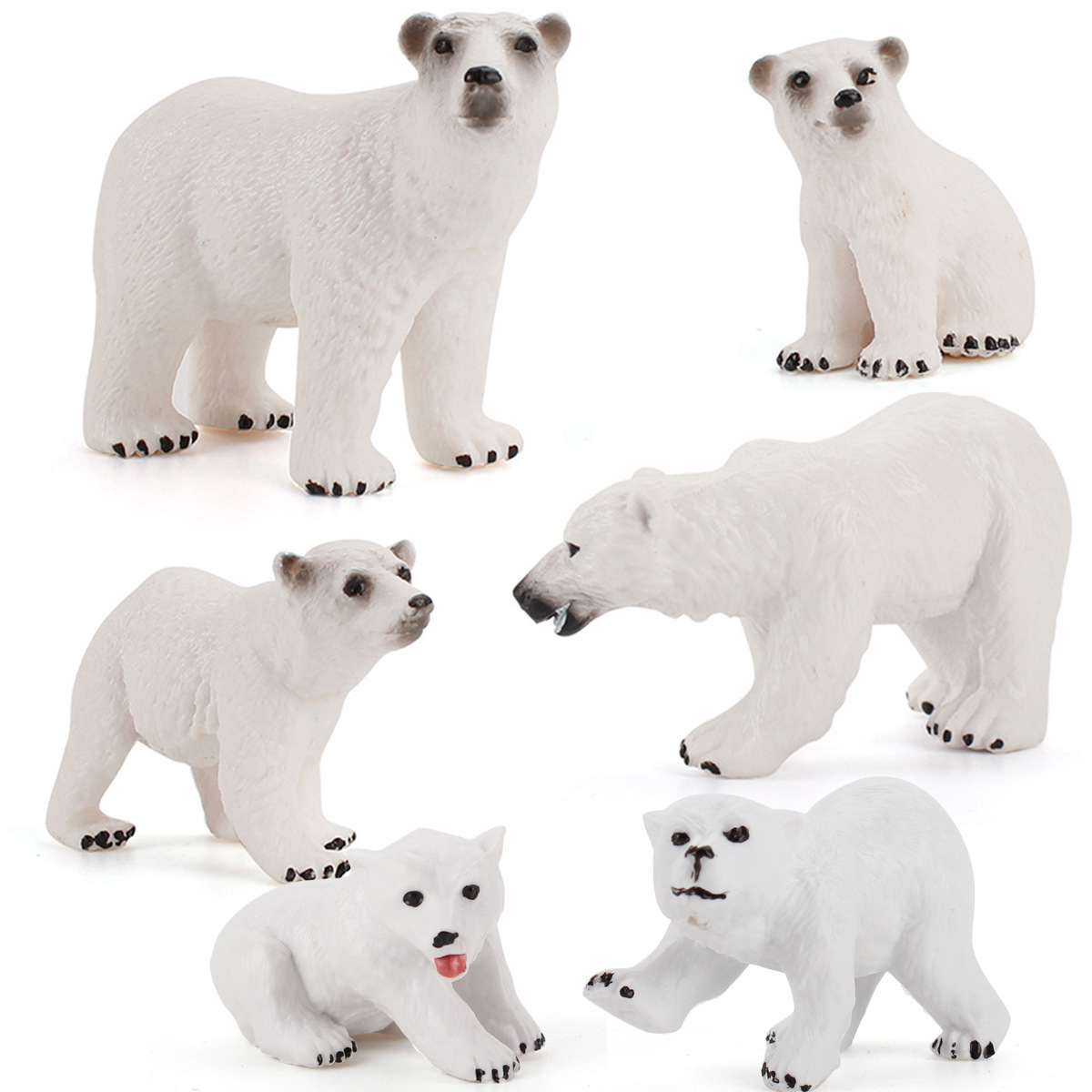 Simulación estática sólido Ártico modelo animal traje caminar poco Oso Polar decoración juguete transfronterizo de exportación