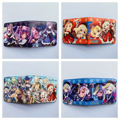 genshin impact 原神遊戲周邊學生男女PU短款零錢包皮錢夾卡包