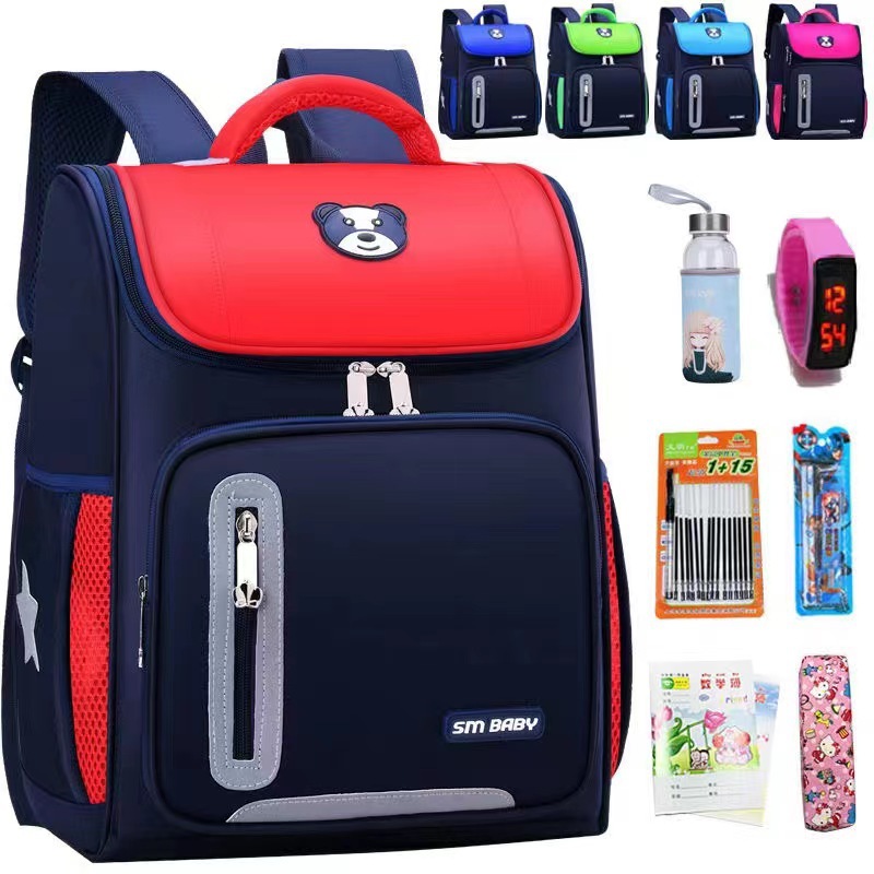 La escuela primaria de los niños de impresión de mochilas al por mayor de formación masculina y femenina de 6-12 años de edad mochila bolsa de espacio de fábrica