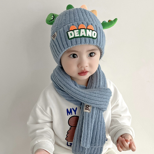 Children's hats for boys in autumn and winter, cute and super cute knitted woolen hats for girls, windproof ear protection, baby thickened warm hats