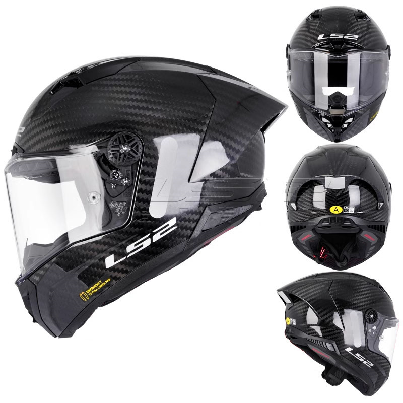 LS2 fibra de carbono casco de la motocicleta de los hombres y las mujeres de carreras de motos casco completo Four Seasons universal verano trueno Feng FF805
