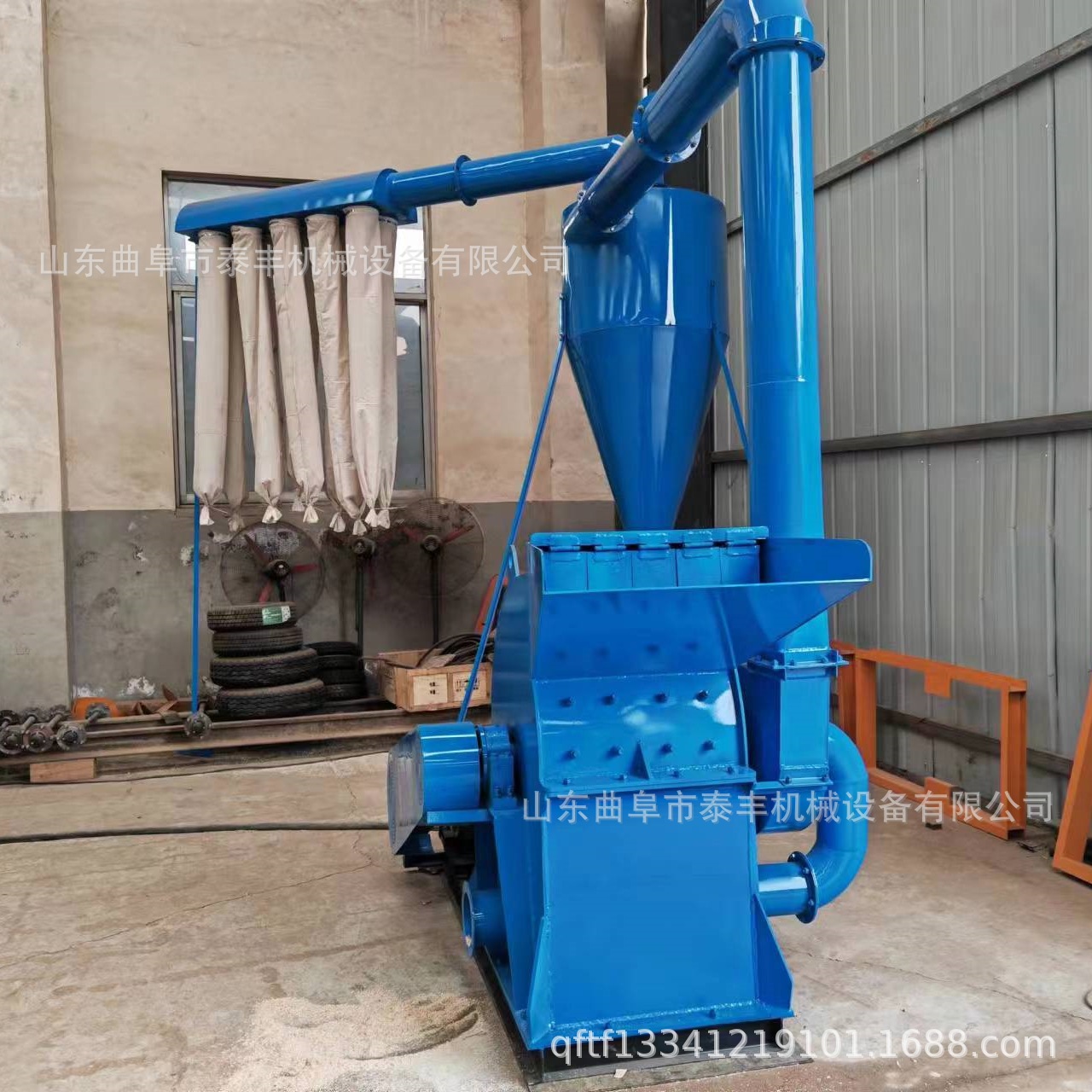 茶园树枝粉碎机 竹木椰子壳粉碎机 大型全自动秸秆苜蓿草粉碎机