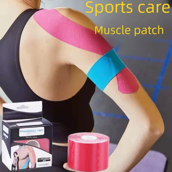 Factory wholesale spot color boxed sports bandage muscle patch muscle effect patch elastic muscle patch protective tape