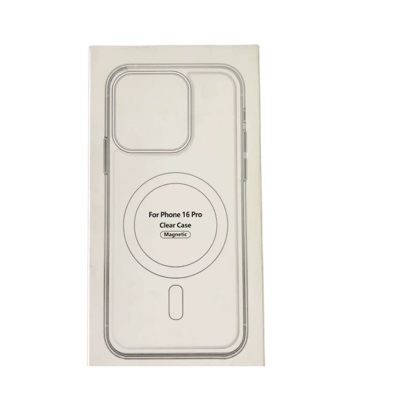 Clear MagSafe Case для iPhone 16 серии с магнитным кольцом — прозрачная задняя панель
