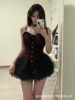 Black brace, vest, tutu skirt