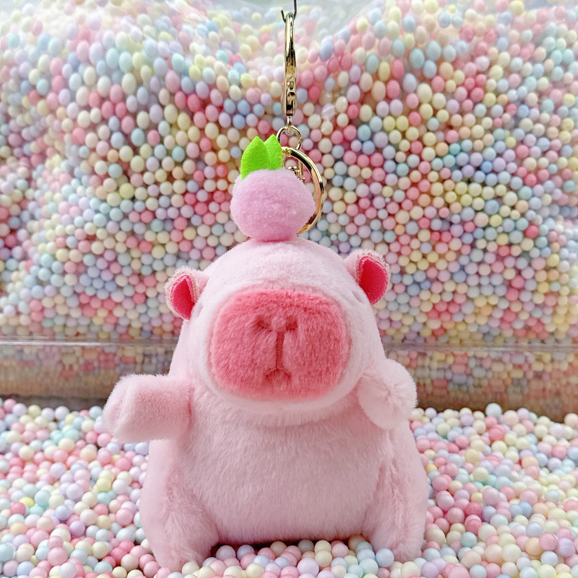 핑크 피치 카피발라 + 골드 버클