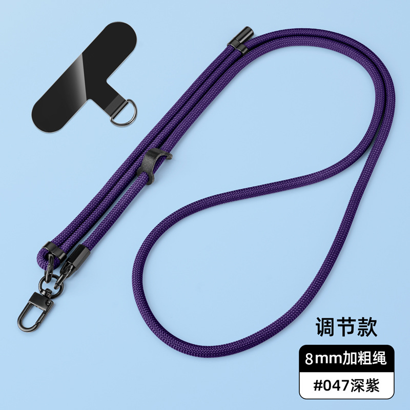 Cordón para teléfono móvil de 8mm, cuello colgante, mensajero, muñeca, eslinga de nailon resistente, cuerda anti-pérdida, longitud ajustable, espalda