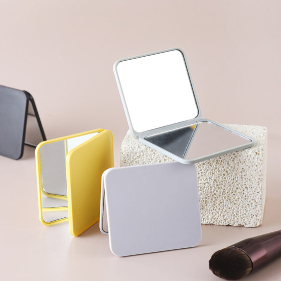 Mirror folding makeup mirror portable double-sided flip enlarged student Square gift small mirror wholesale