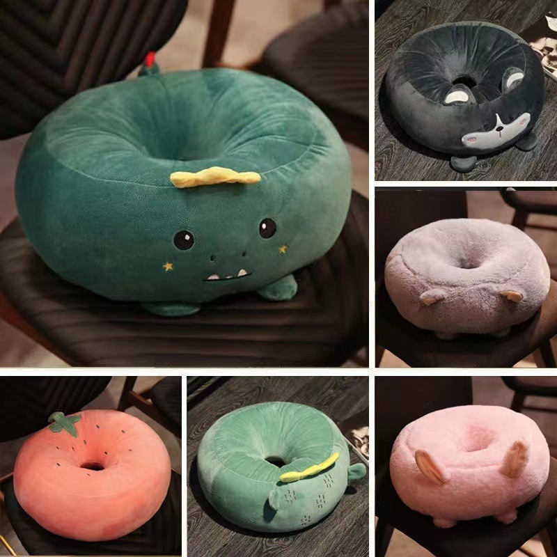 Stuffed Futon Seat Cushion Thickeneded Round Floor Cushion Student Cute Floor Tatami Cushion Summer Cooling Cushion