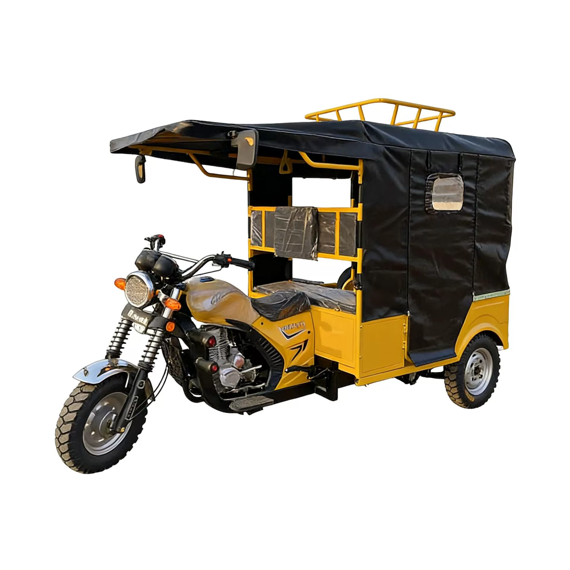Tuk-tuk tuk топливный трехколёсный мотоцикл пассажирский трицикл трёхколёсный грузовик три-банги перекрёстный баги автомобиль бензиновый грузовик