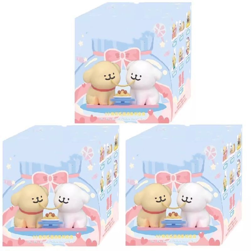 Line Puppy Happy Blind Box トレンディなフィギュア周辺人形かわいいデスクトップ装飾品誕生日ギフト|undefined