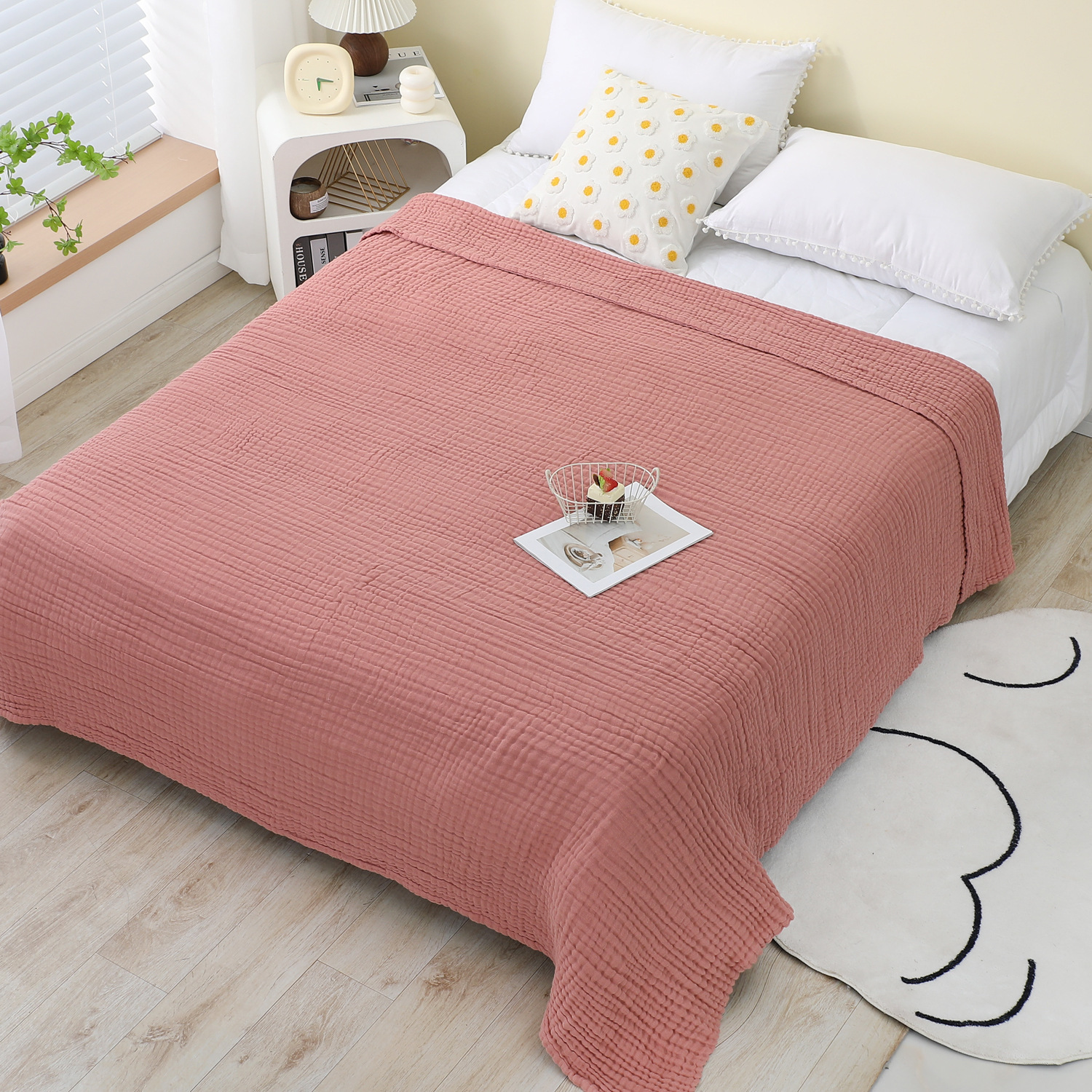 Toallas de gaza al por mayor engrosadas cuatro estaciones cubierta de cama absorbente universal gran toalla de baño doméstica siesta manta de aire acondicionado transfronteriza