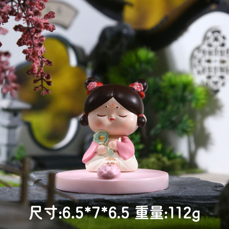 新款热卖古风唐小环仕女手机支架懒人桌面神器树脂工艺礼物批发款|undefined