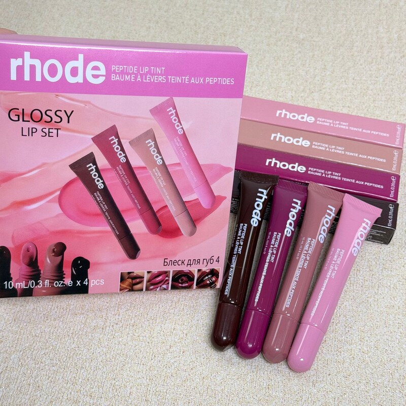 Cross-border shipping Hailey Rhode tinted lip oil makeup moisturizing lip gloss set non-stick cup lipstick lip glaze Cross-border shipping Hailey Rhode tinted lip oil makeup moisturizing lip gloss set non-stick cup lipstick lip glaze