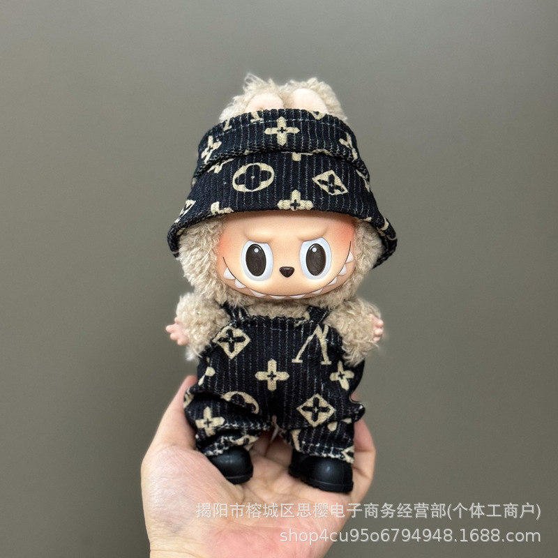 Ropa exclusiva para muñeco Labubu – prendas de peluche 17 cm, falda y traje para primera y segunda generación