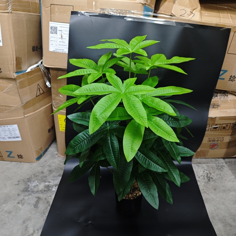 国境を越えた新しい製品模擬緑の植物金のなる木北欧スタイルの床置き盆栽ホームリビングルームの装飾結婚式の緑の造花|undefined