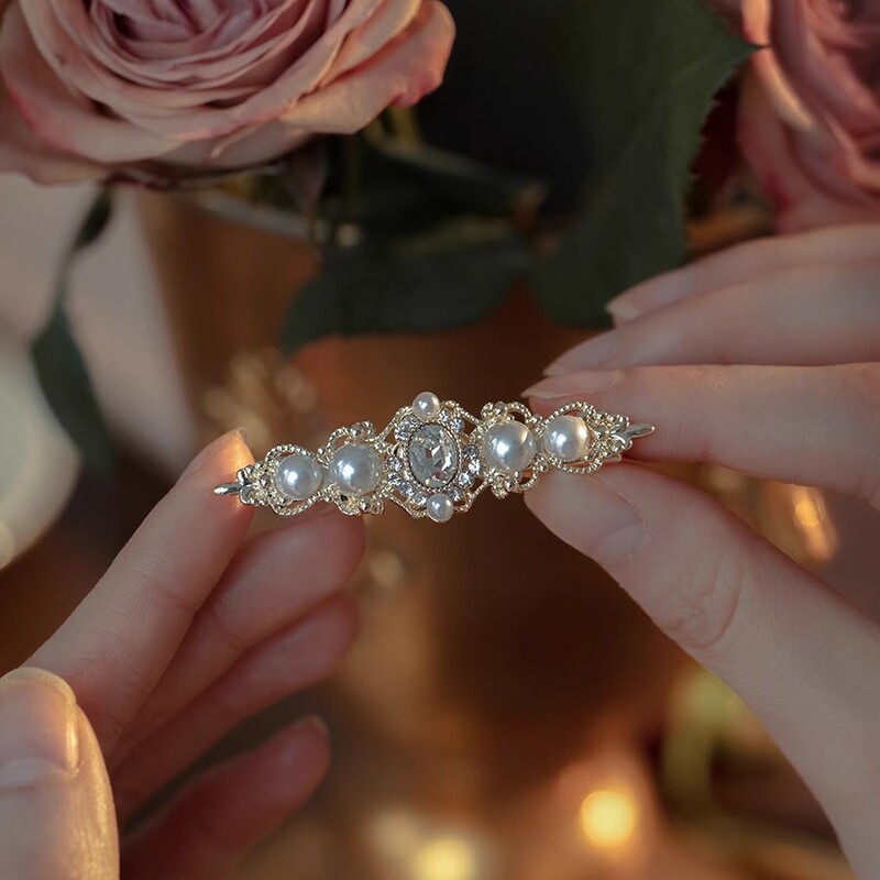 Hair Accessories Vintage Baroque Style Pearl Small Hair Clip High Color Value Side Bangs Broken Hair Clip Fairy Mini Headwear