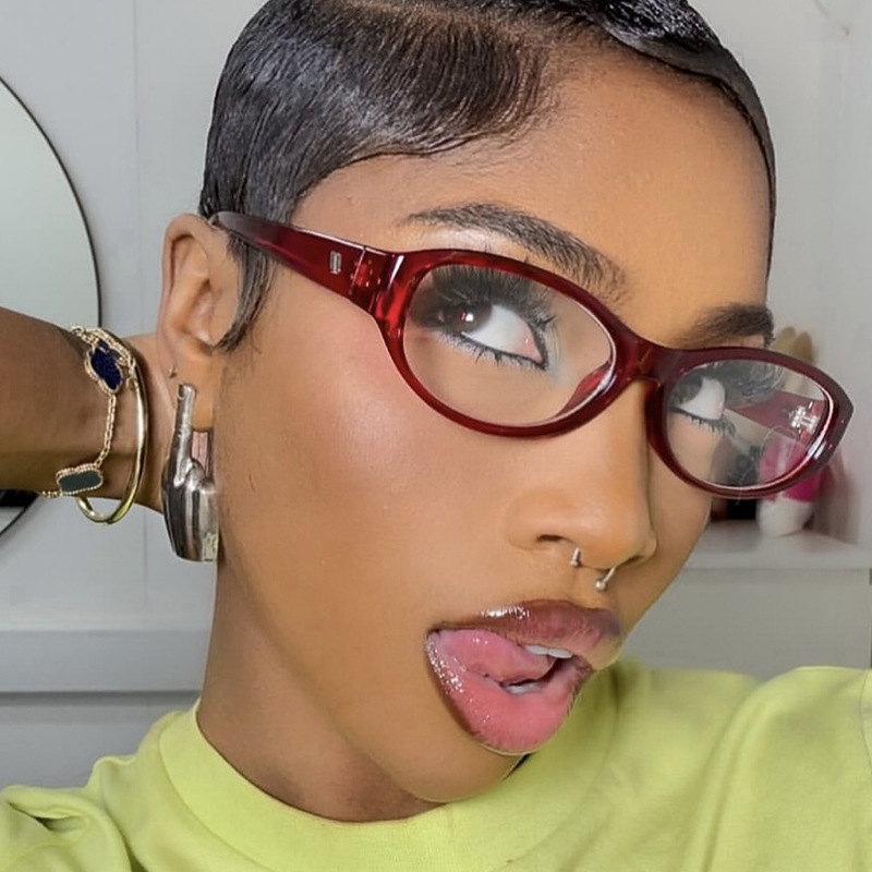 Oval Simple Flat Glasses Anti-Blue Light 2026 New Small Frame Glasses Trendy Retro Plain Glasses Frame Oval Simple Flat Glasses Anti-Blue Light 2026 New Small Frame Glasses Trendy Retro Plain Glasses Frame