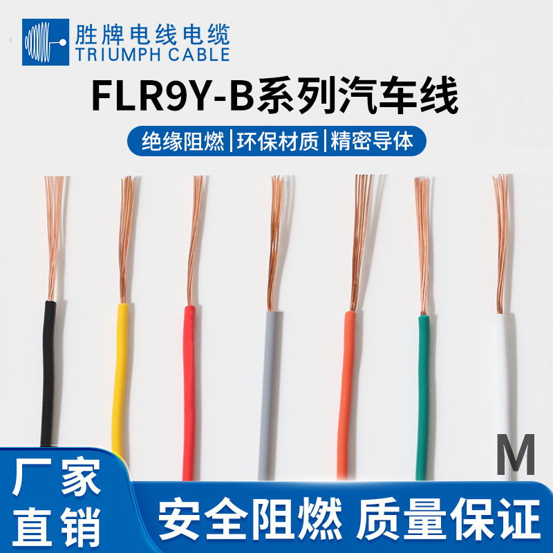 胜牌直供 FLR9Y-B 0.35~6.0平方德标单芯薄壁汽车线125℃阻燃线材