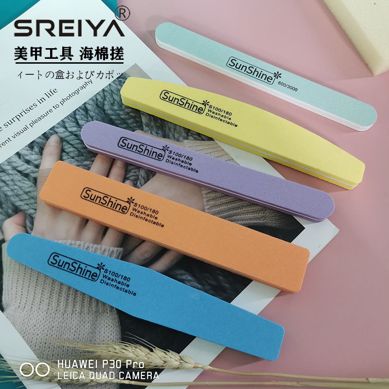 Sponge double-sided manicure tools set for manicure