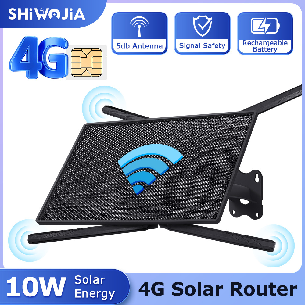 Черный 10W солнечный 4g роутер для наружного использования, портативный, с батареей 20000mAh