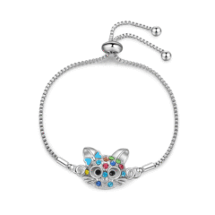 New Accessory Cartoon Cat Bracelet for Children's Day Adjustable Cat Bracelet Colorful Animal Bracelet for Holiday Gifts