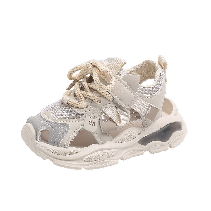 Summer New Sports Sandals Girls' Hollow Breathable Baby Soft Sole Little Children's Boys' Dad Shoes_voghion.com
