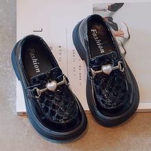 女童鞋黑色小皮鞋春春季2025新款儿童公主鞋女孩时尚洋气演出单鞋