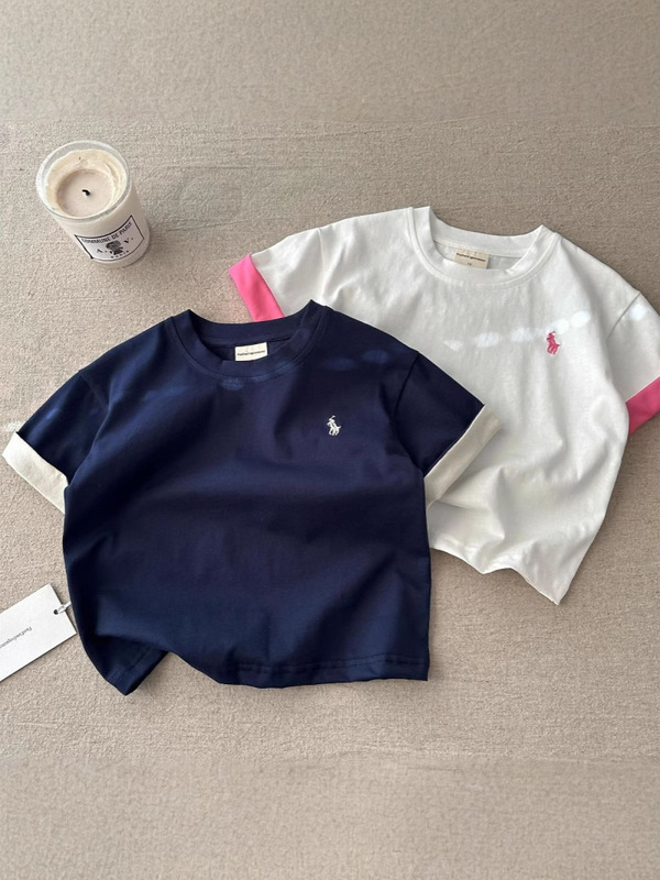 子供半袖 Tシャツメンズ 2025 夏の新しい子供無地トップ薄型通気性ベビー半袖 T 女性の純粋な綿|undefined