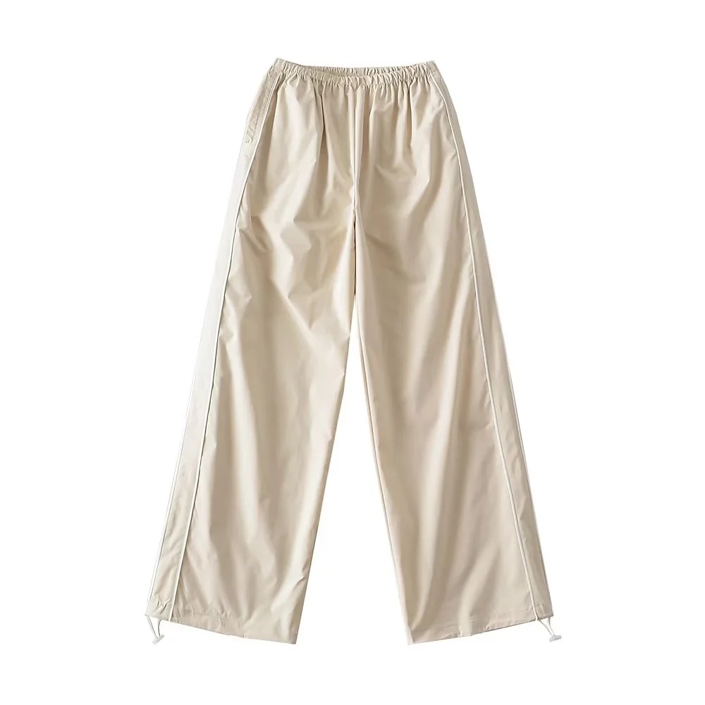2023 nuevos Pantalones deportivos rectos de secado rápido sensible al aire de las mujeres de Europa y América caliente delgada casual cintura alta pantalones de pierna ancha image 13