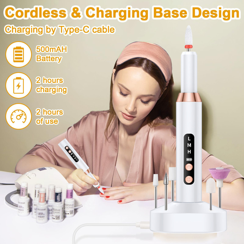 起爆ネイルサンダー電動ネイルマニキュア携帯マニキュアブラシ無線研磨機小型ブラシ|undefined