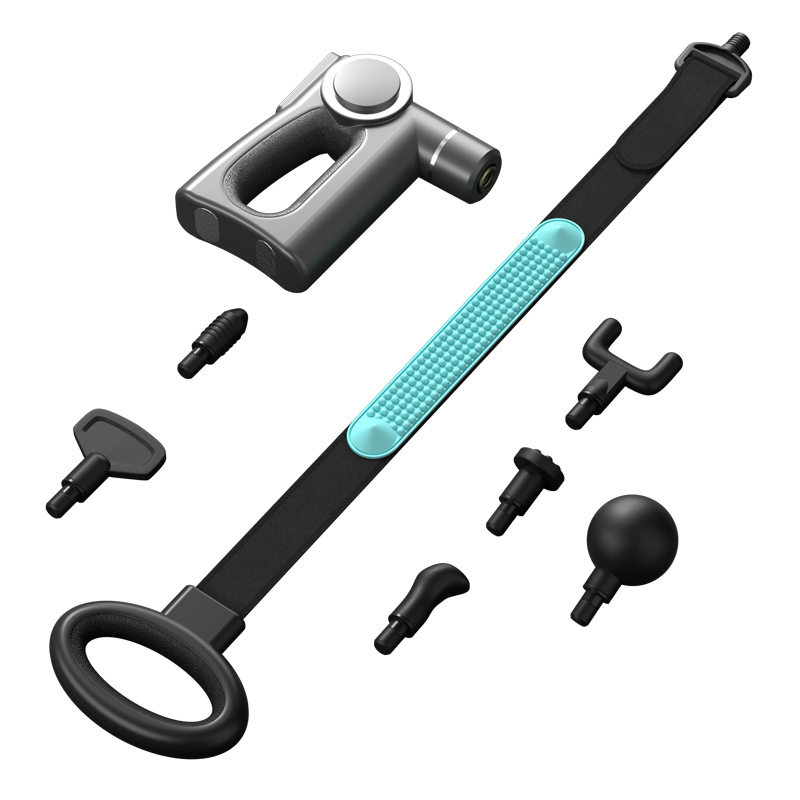 Pistola de Masaje Muscular Transfronteriza, Masajeador de Relajación Muscular, Vibración de Cuerpo Completo, Cinturón Eléctrico de Estiramiento, Pistola para la Columna Cervical, Compresa Caliente, Fisioterapia