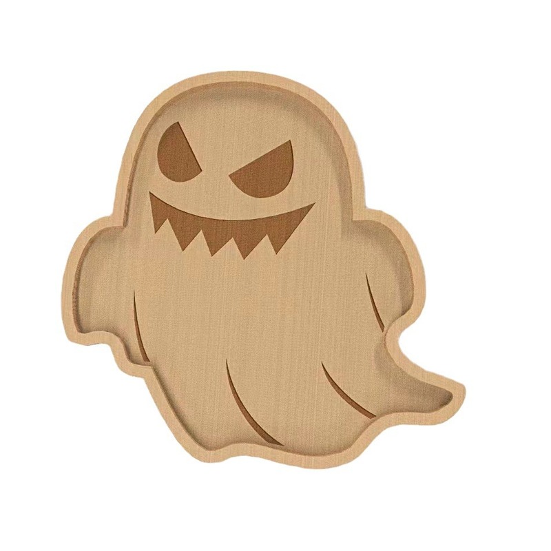 創意的な竹製の食事皿ハロウィーンのカボチャのトレーの食べ物の収納皿|undefined
