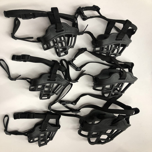Dog muzzle new plastic adjustable large dog muzzle anti-biting and barking protection pet wholesale