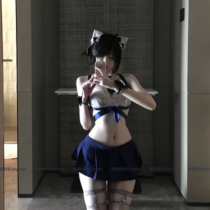 Night to the Depths of Sexy Lingerie, Sexy Student Ultra-Short Temptation Pleated Skirt Uniform Suit, Jk Cute Small Breasts