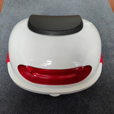 Suitable for the trunk of new national standard electric vehicles, Yadi, Aima, Tailg, Xiaodao, Xiaogui medium-sized storage box, rear trunk (Motorcycle trunk) - six-types-of-paint-free-turtles-white