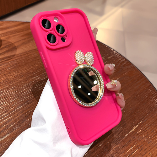 Suitable for iPhone 15 Promax mobile phone case, all-inclusive mirror, new Apple 14 protective cover, female advanced 13 silicone