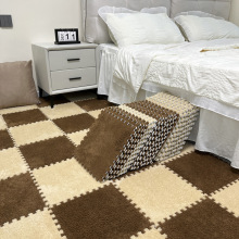 毛绒拼接地毯卧室少女房间床边全铺拼图榻榻米大面积泡沫地垫