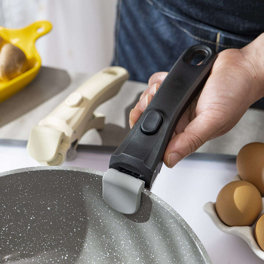 En stock mango desmontable mango separado wok anti-escaldado clip universal baquelita mango móvil