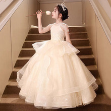 女童生日礼服轻奢婚纱公主裙儿童花童女孩主持人钢琴演奏演出