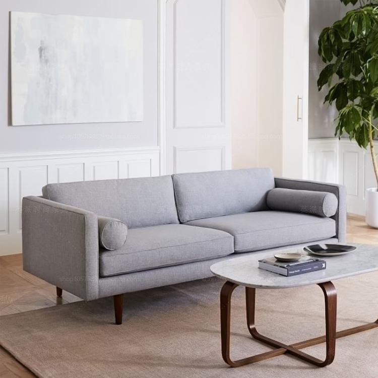 American fabric double simple modern Nordic business three-seat leisure reception office sofa combination