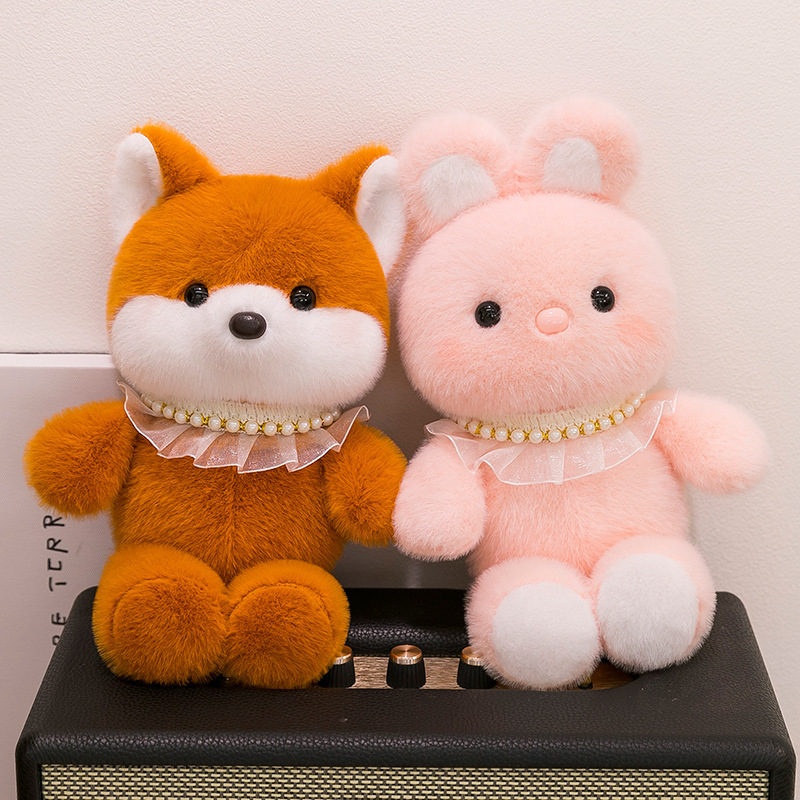 かわいい真珠ランニング動物人形クロスボーダーぬいぐるみクマウサギ人形クリエイティブギフトキャッチマシン人形|undefined
