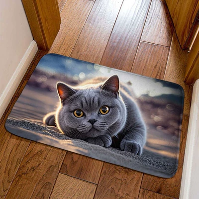 Avtomobil döşəmə paspasları Cross-border cute pet cat decorative floor - little-kitten-11-4060cm-crystal-velvet