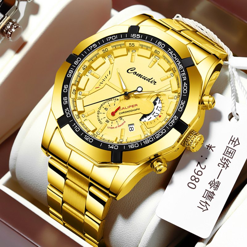 A generation of automatic movement watch men's calendar waterproof luminous non-mechanical watch large dial cross-border new